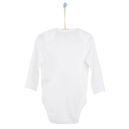HelloBaby Long Sleeve Baby Bodysuit - White