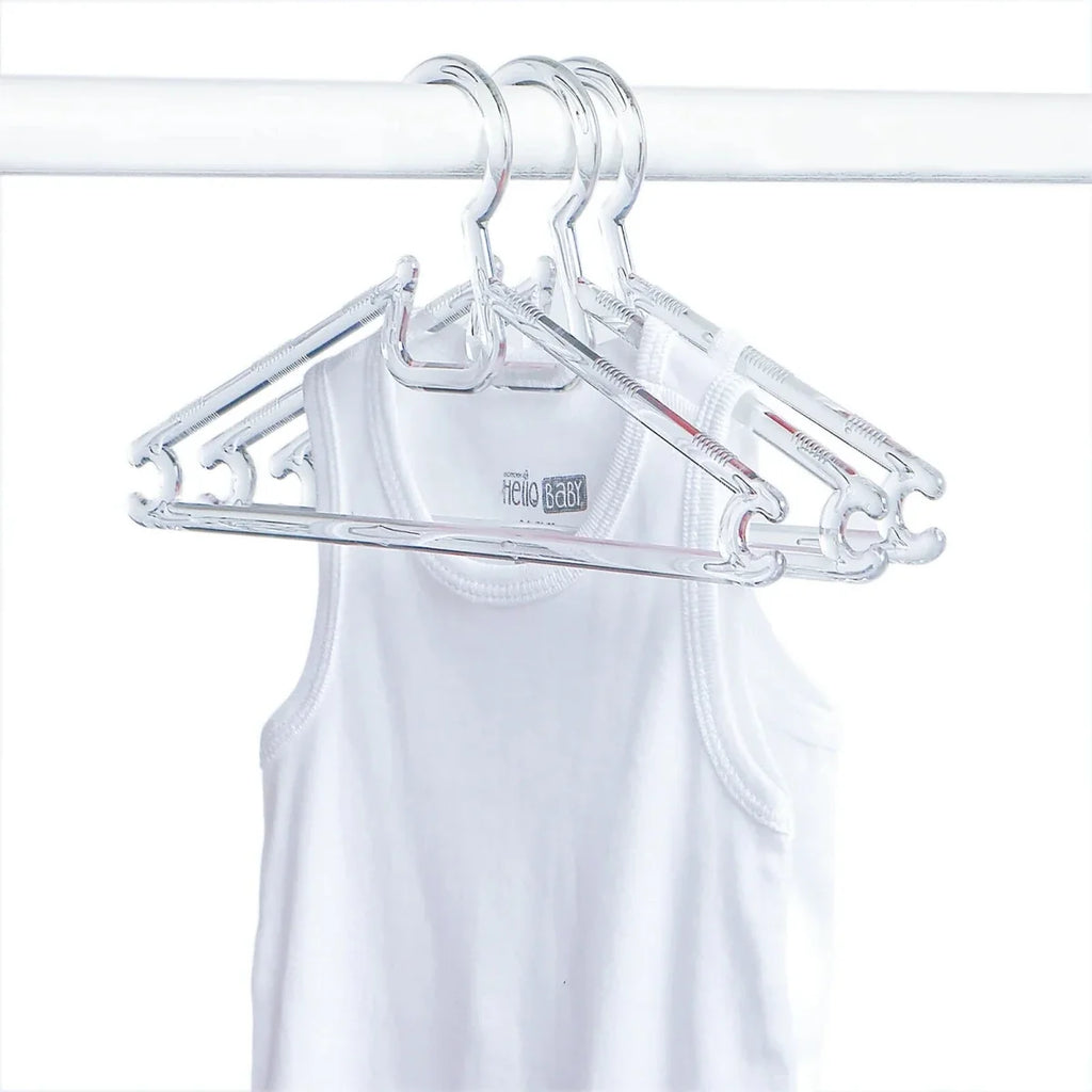 HelloBaby 6 Pack Crystal Transparent Baby Hangers - Transparent