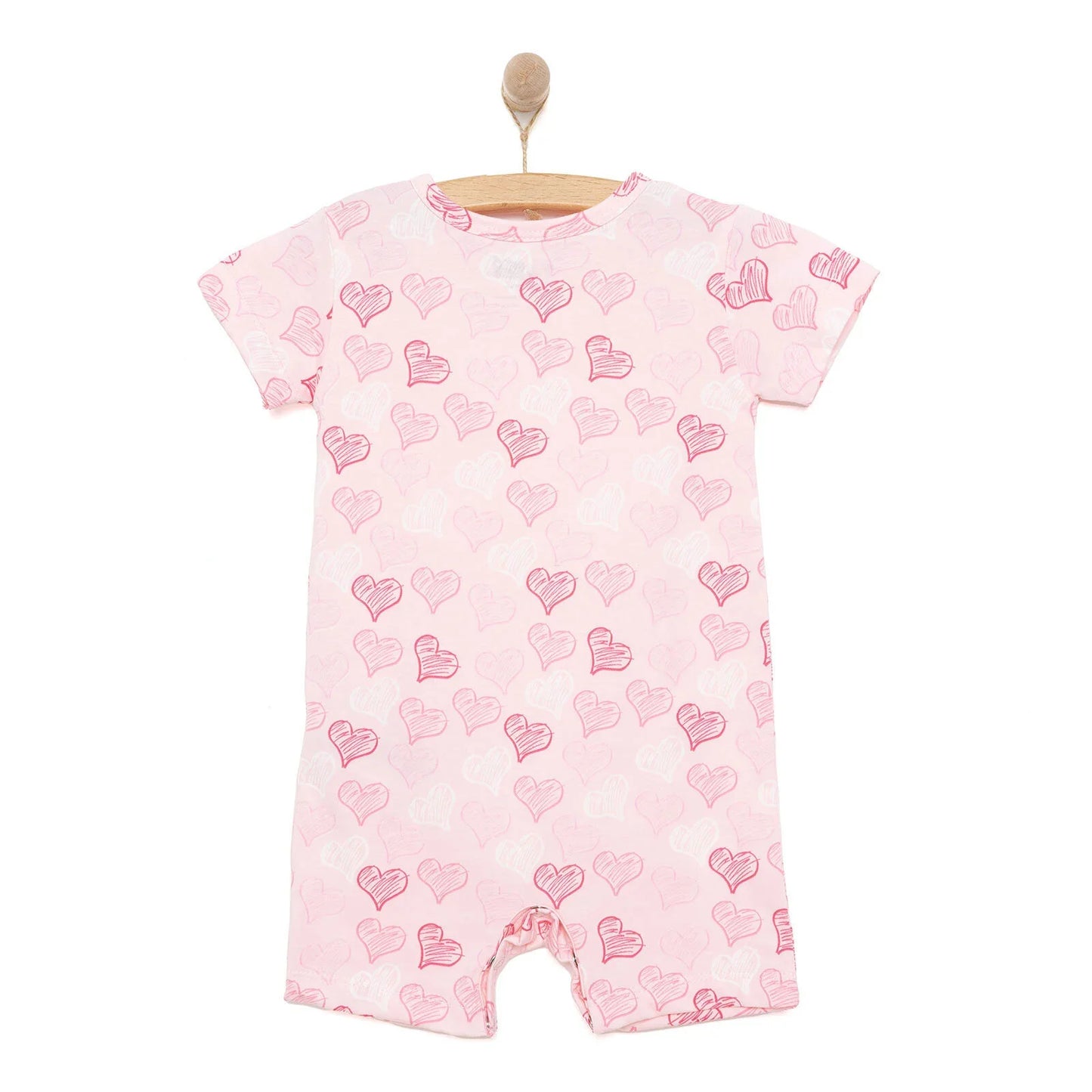 HelloBaby Newborn Girl Short Overalls - Pink