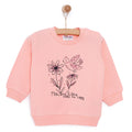 HelloBaby Baby Girl Flower Printed Sweatshirt - Pink