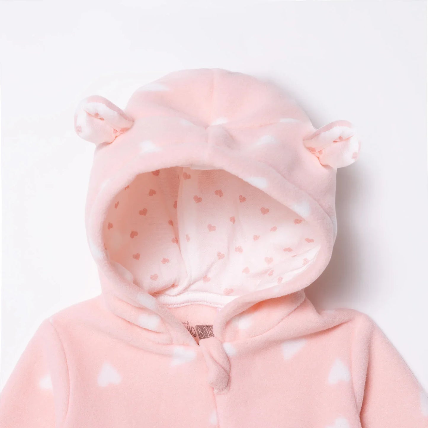 HelloBaby Newborn Polar Footed Jumpsuit - Pink Printed