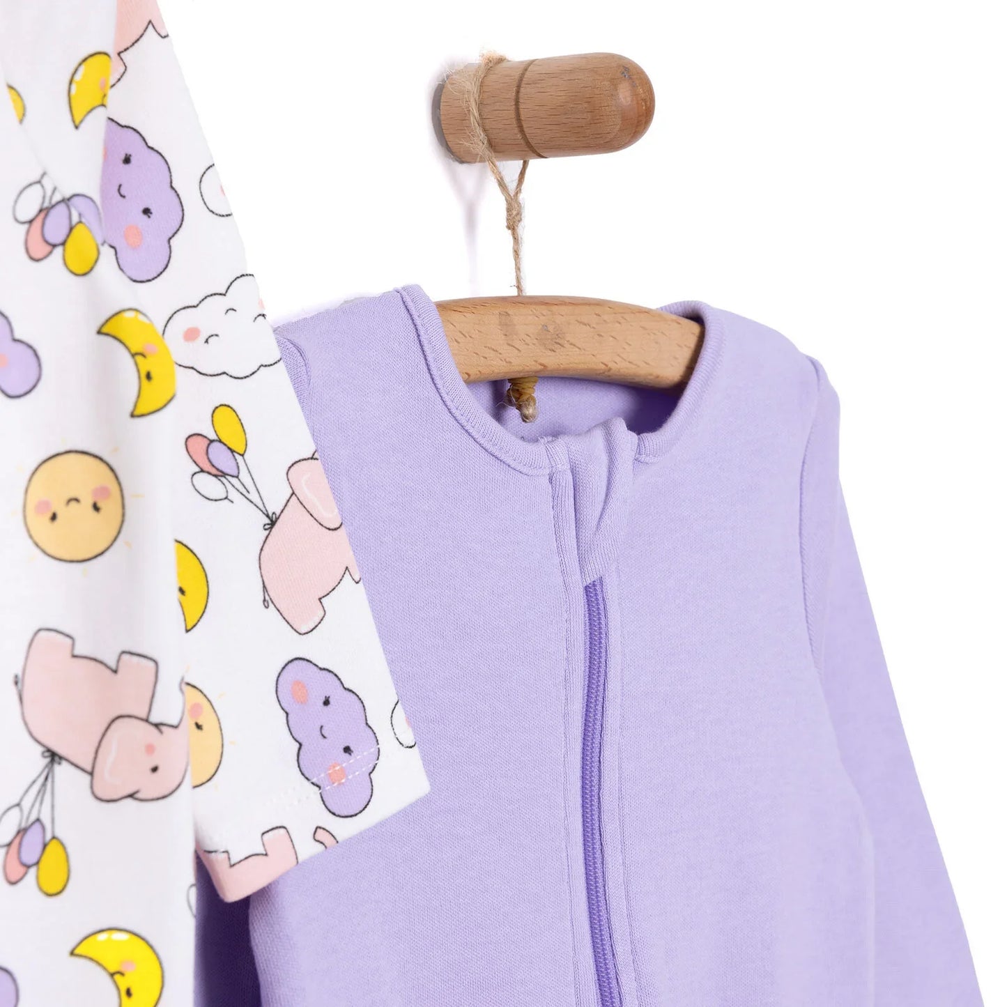 HelloBaby Newborn Baby Girl Footed Jumpsuit - Ecru