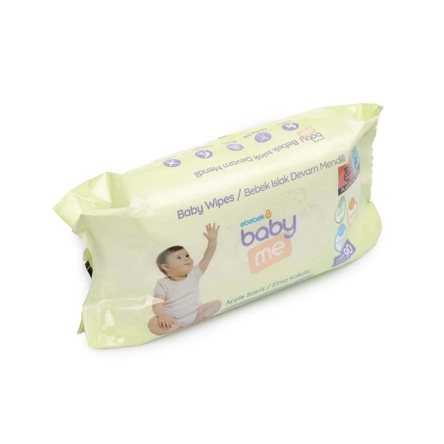 baby me Apple Scented Baby Wipes 90 pcs