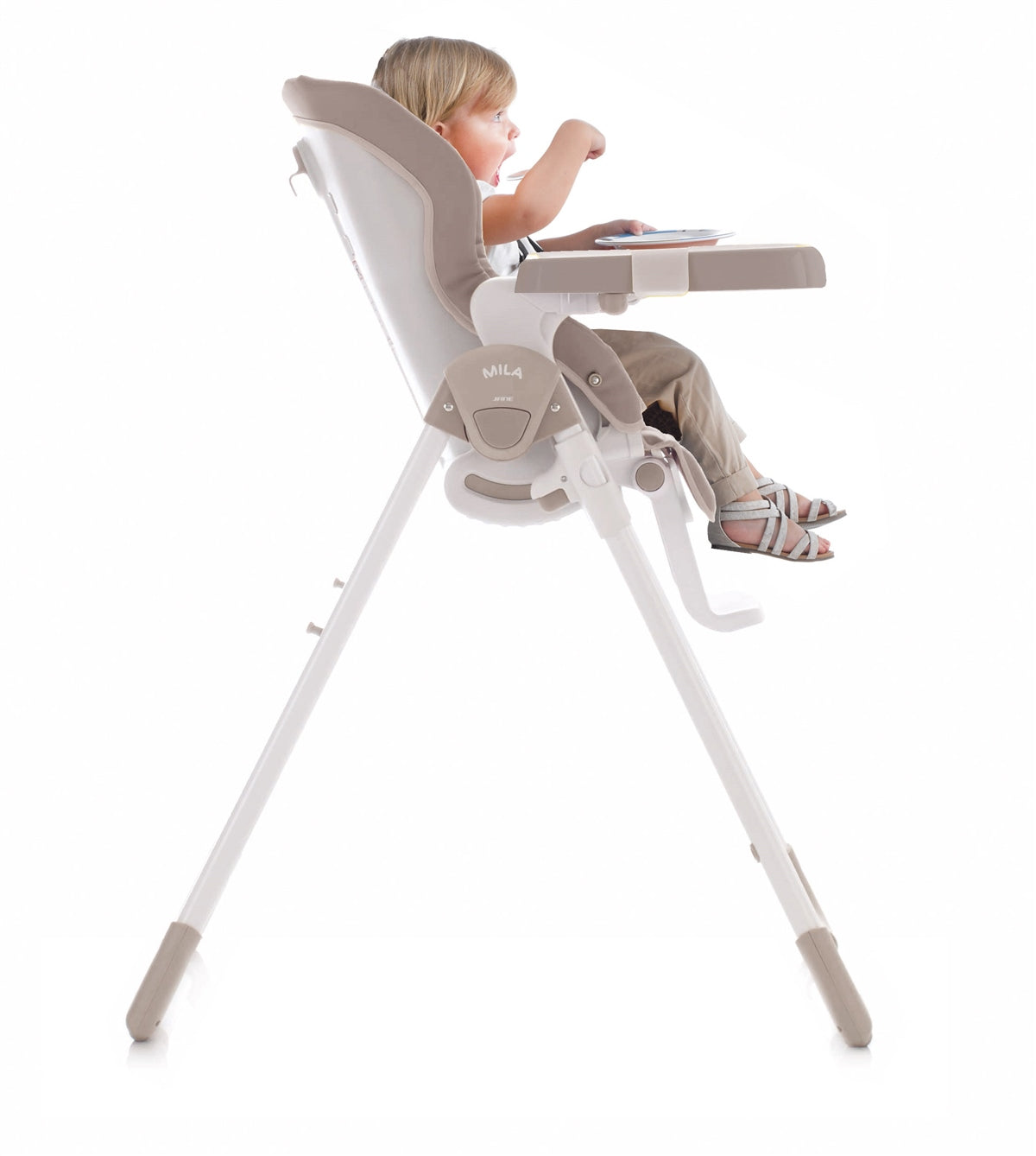 Jane Mila Leatherette Highchair, Pale
