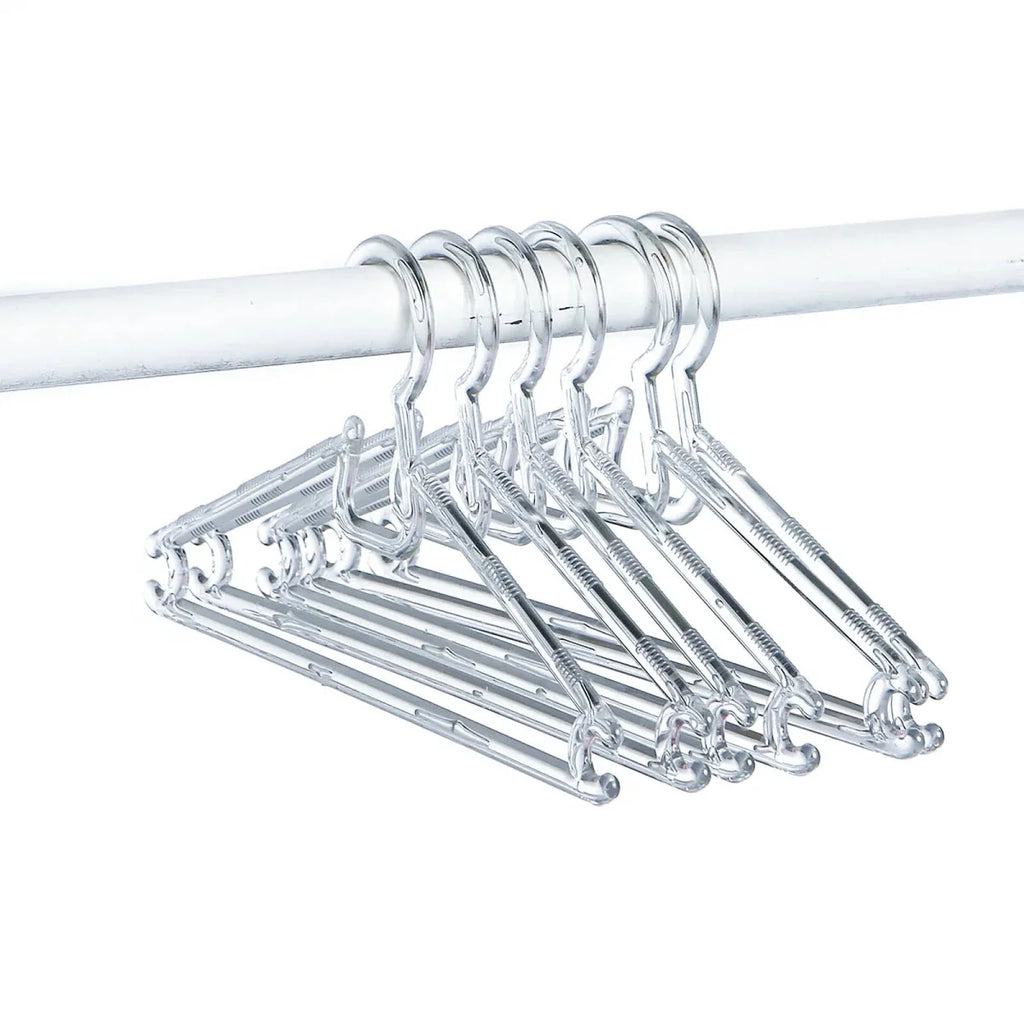 HelloBaby 6 Pack Crystal Transparent Baby Hangers - Transparent