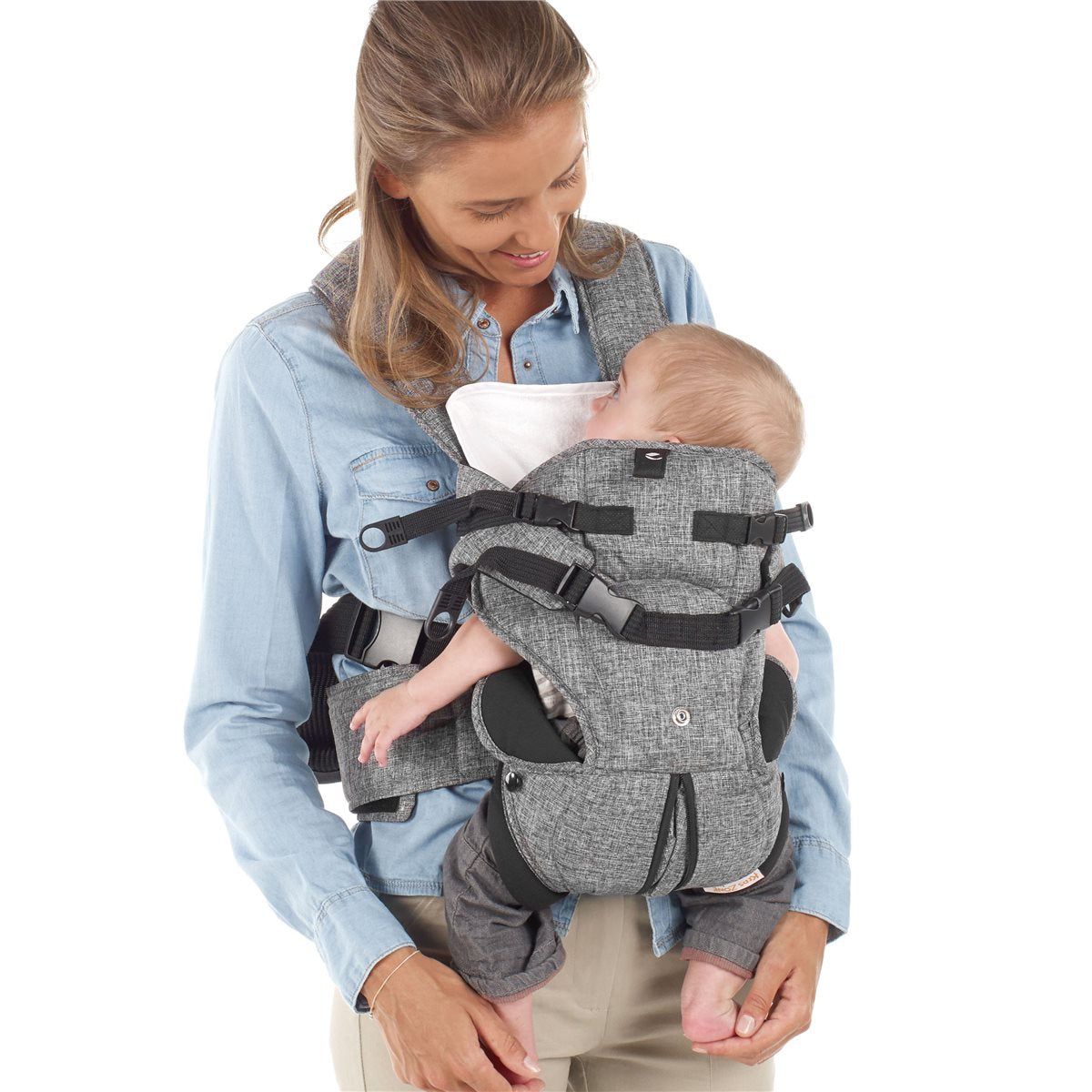 Jané Travel Ergonomic Baby Carrier – 3 Position, Breathable with Lumbar Support (Birth to 15kg), Crater
