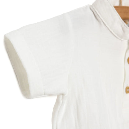 HelloBaby Baby Boy Short Sleeve Shirt Body - White