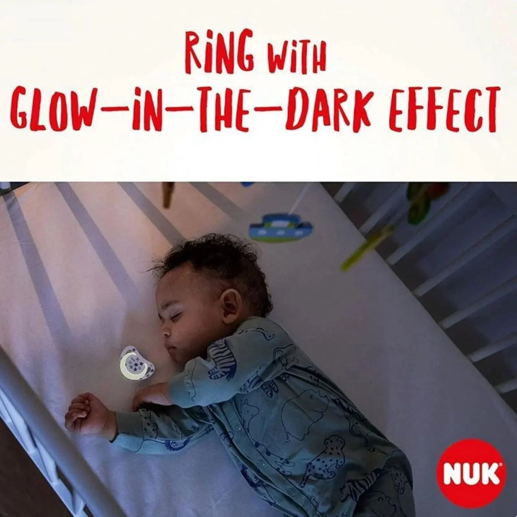 NUK Star Day & Night Soother 6-18 months Pack of 2 - Pink