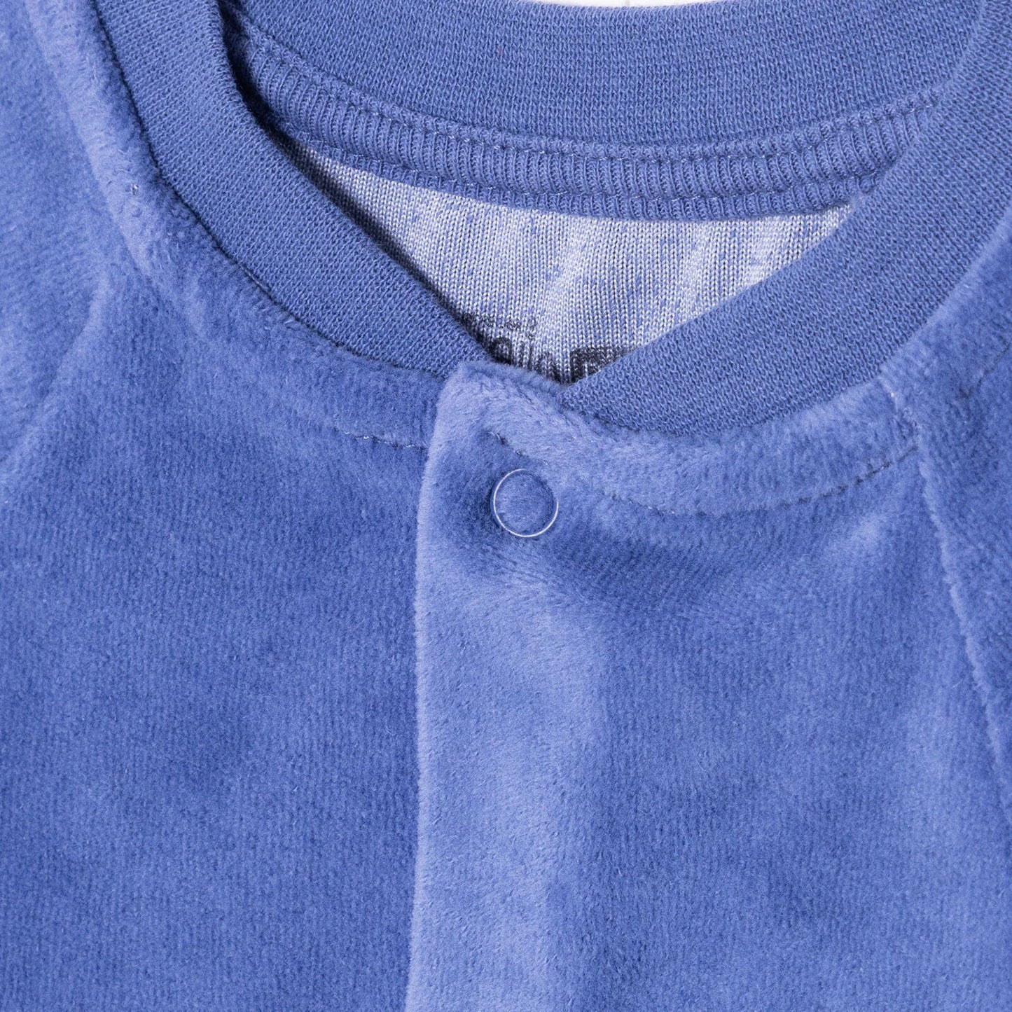 HelloBaby Newborn Velvet Footless Jumpsuit - Indigo