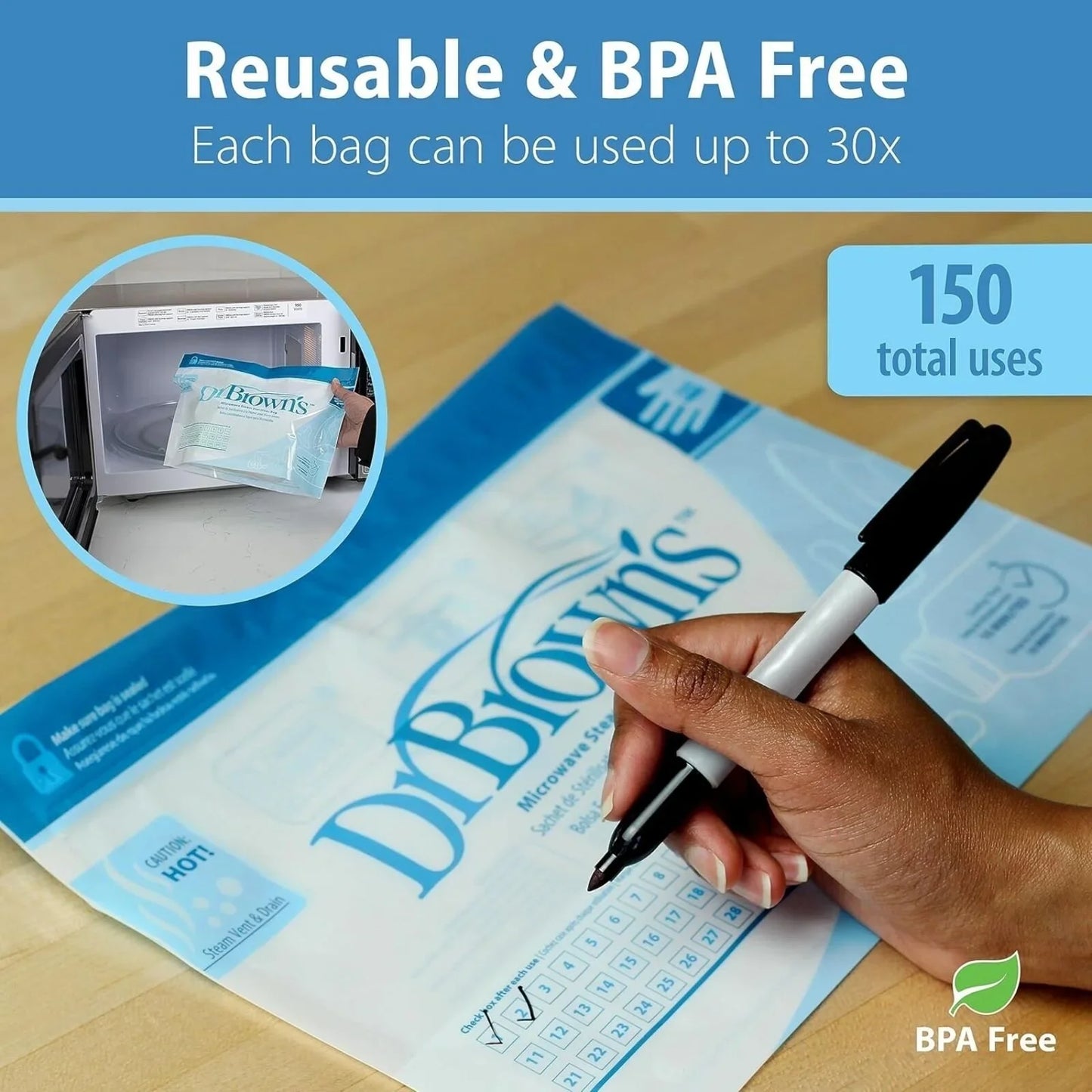 Dr. Brown's Microwave Steam Steriliser Bags 5 pcs
