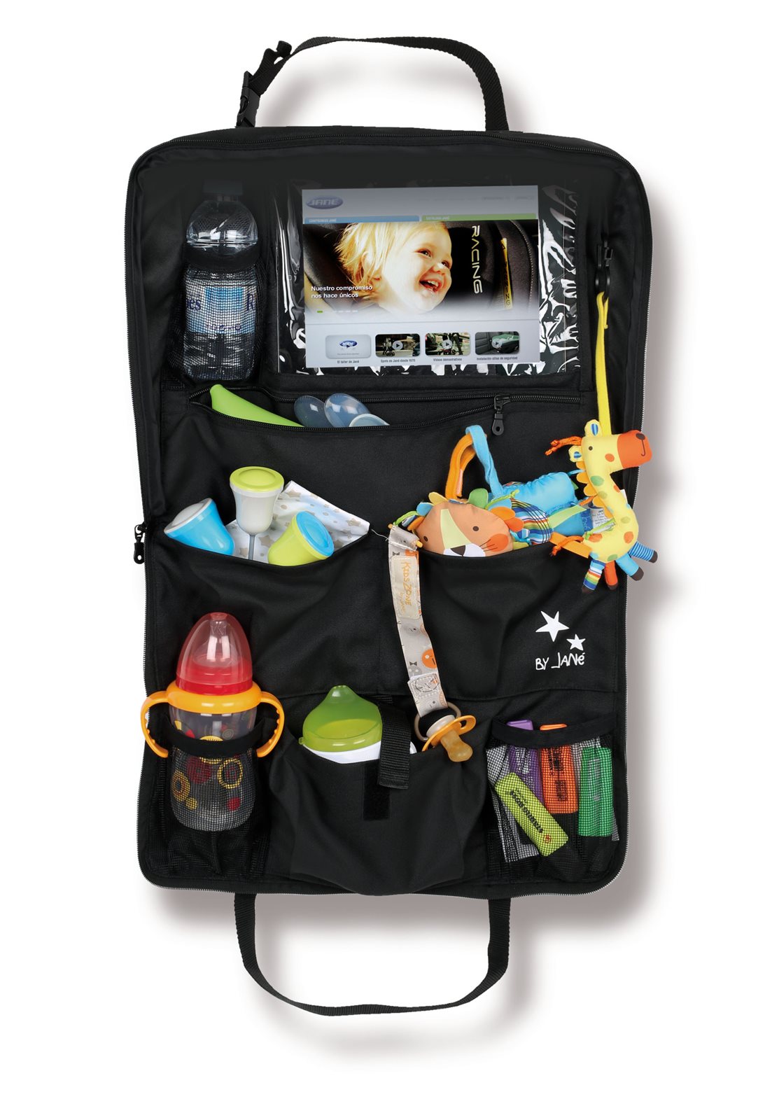 Jané Backseat Car Organiser with Tablet Holder and Seat Protector