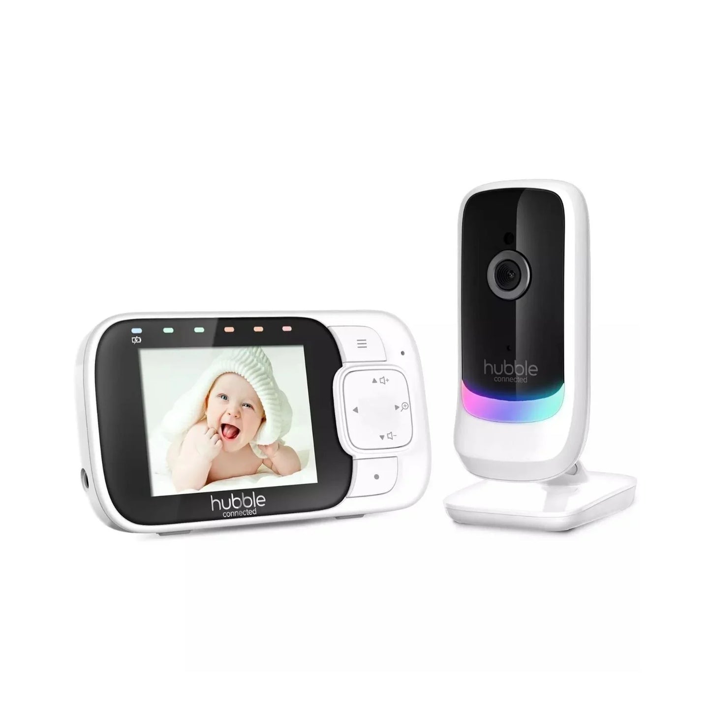 Hubble Nursery View Glow - 2.8" Video Baby Monitor White