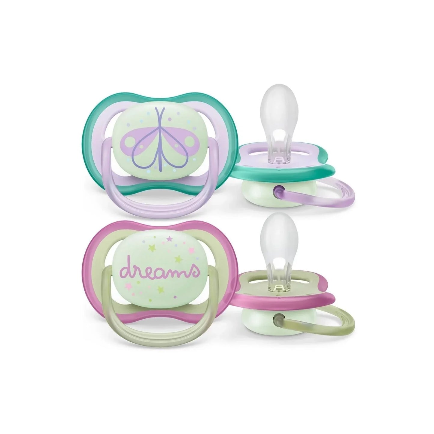 Philips Avent Ultra Air Night Soother 0-6 months Pack of 2