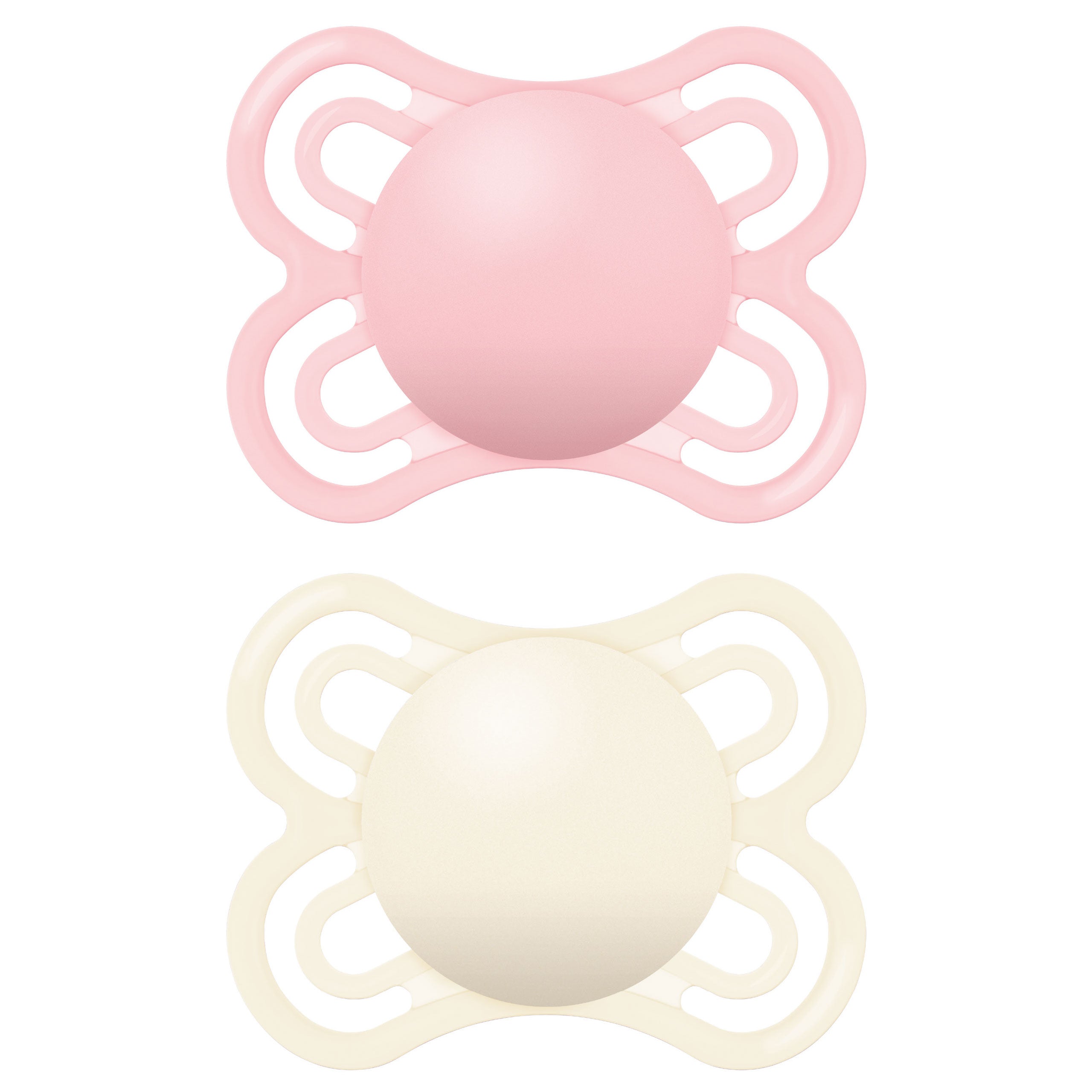 MAM Perfect Soother (0-6 Months) - Plain Girl (Pack of 2)
