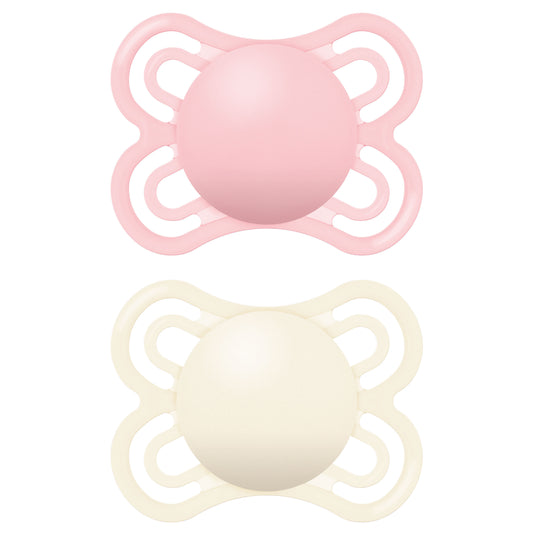 MAM Perfect Soother (0-6 Months) - Plain Girl (Pack of 2)