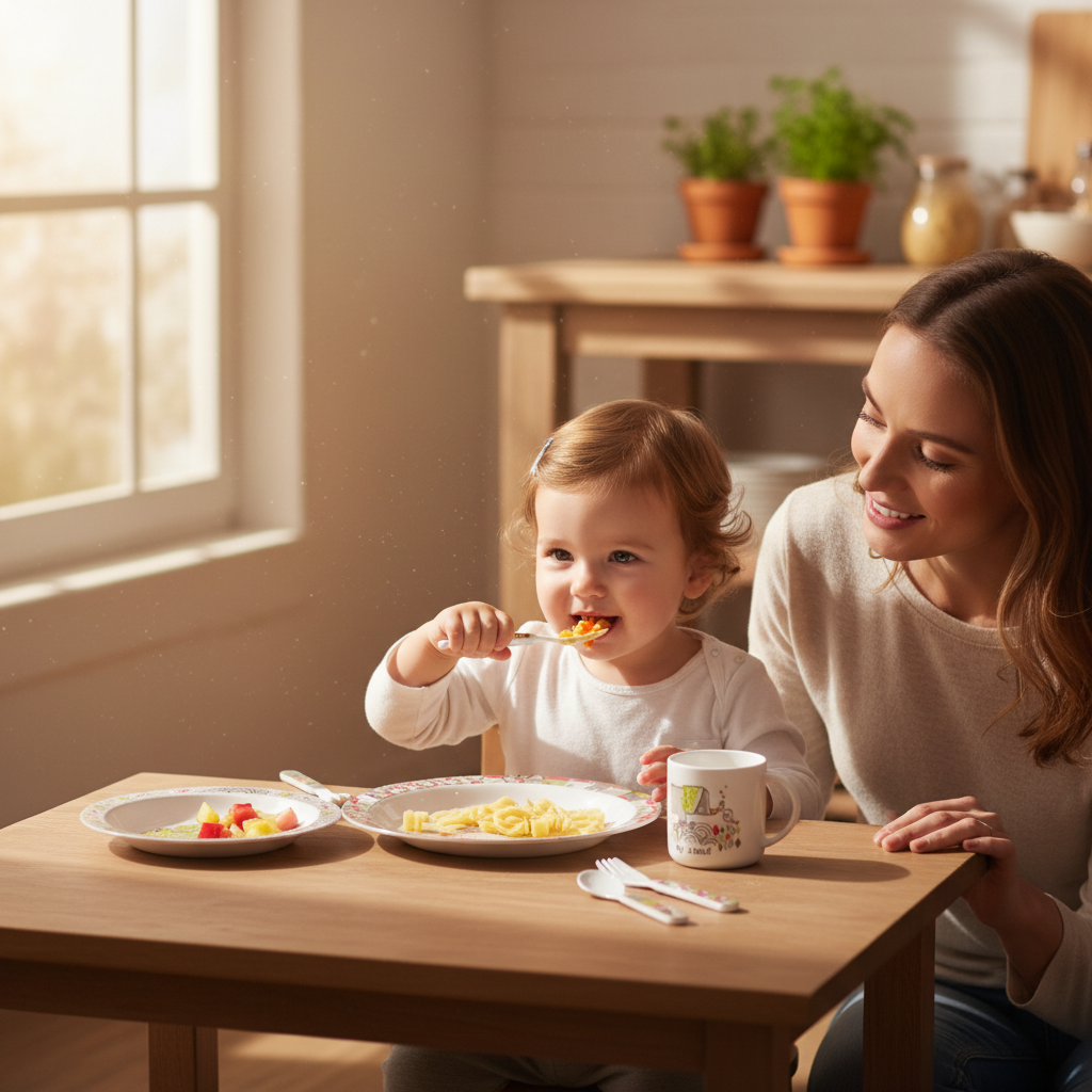 Jane 6 Piece Babies Microwave Feeding & Cutlery Set, Tangram II