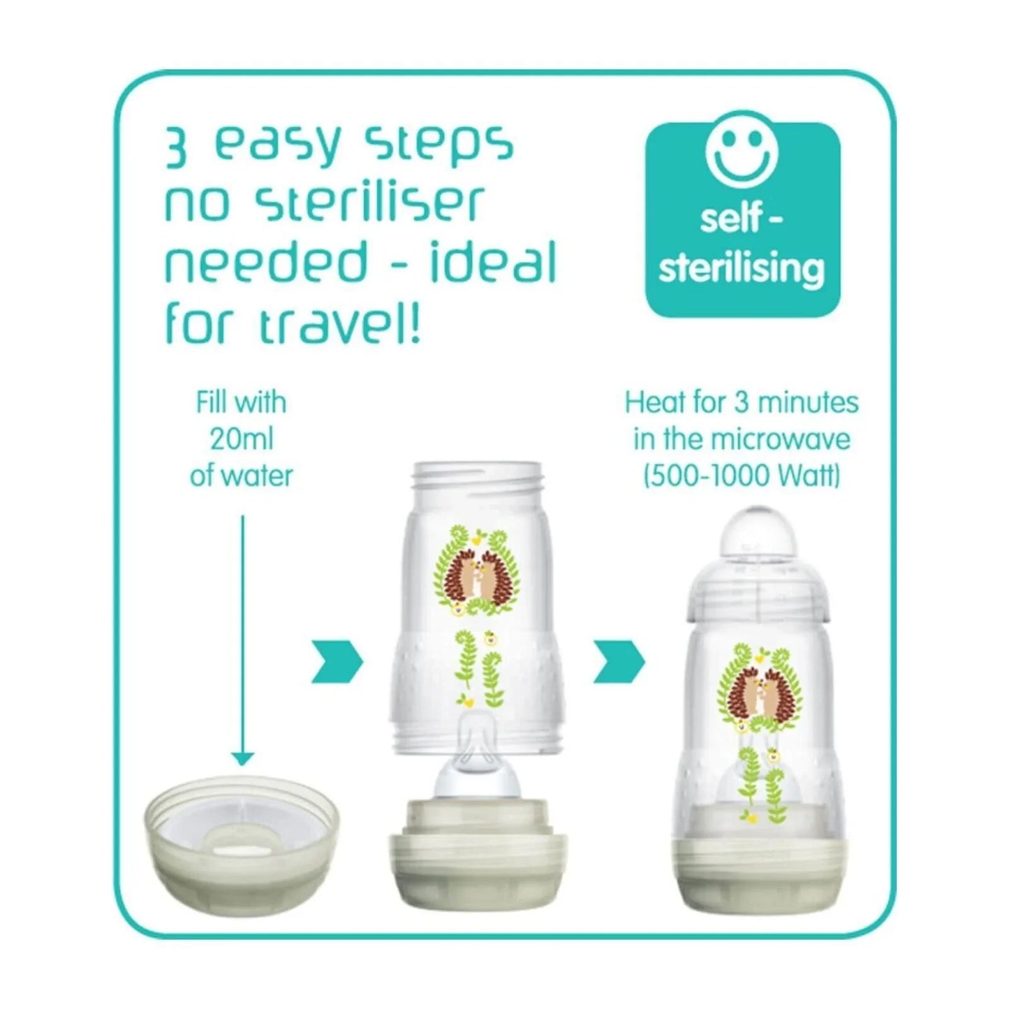 MAM Easy Start Anti Colic Bottle 260ml Pack of 2 - Nature