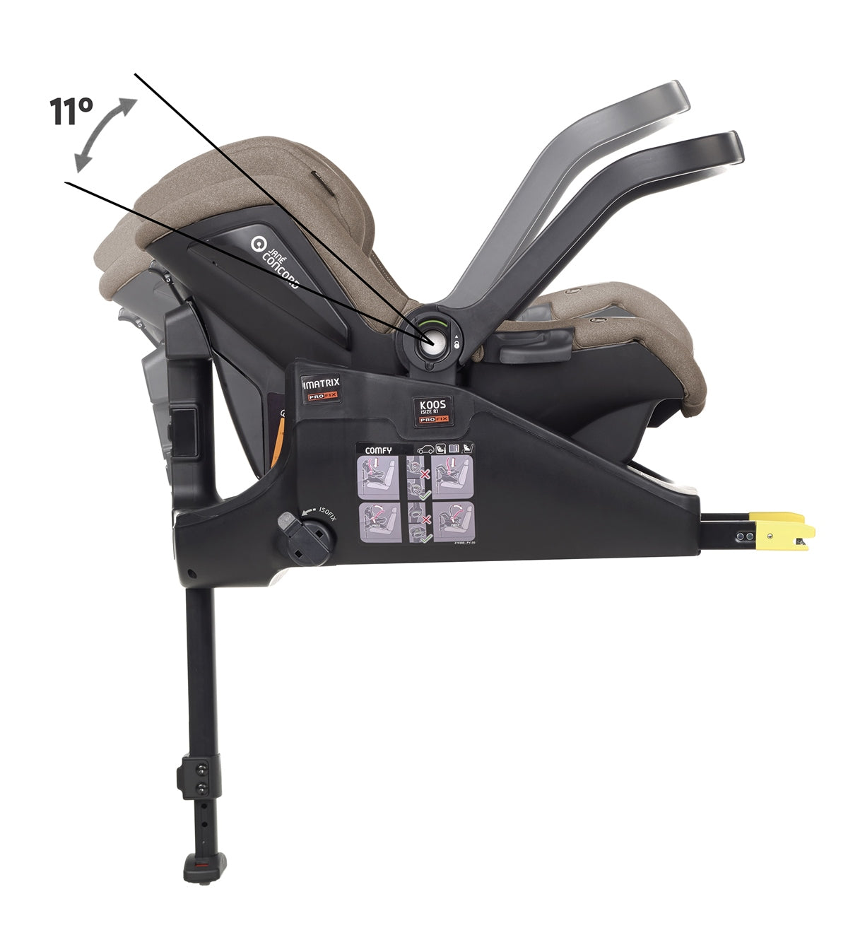 Jane Koos R1 i-Size Baby Car Seat 40 to 83cm, 0-18 Months