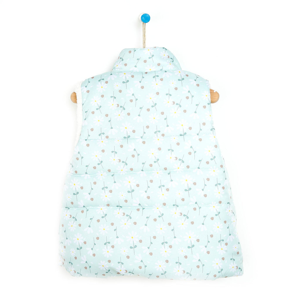 BabyZ Winter Girl Daisy Inflatable Vest - Light Green