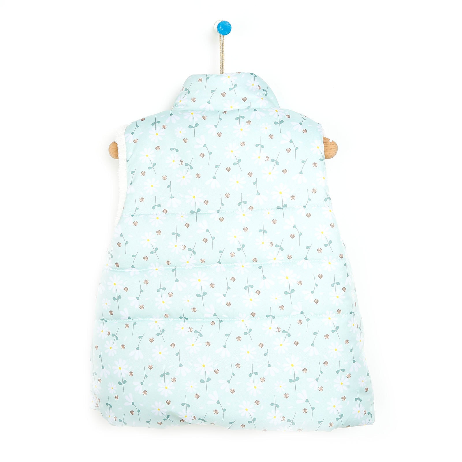 BabyZ Winter Girl Daisy Inflatable Vest - Light Green
