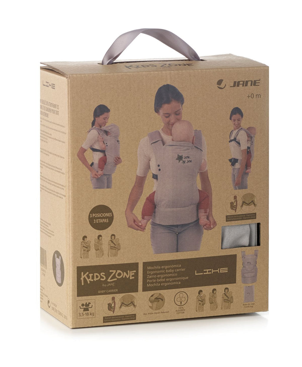 Jané Like Baby Backpack Carrier – Ergonomic Baby Carrier from Birth to 18kg