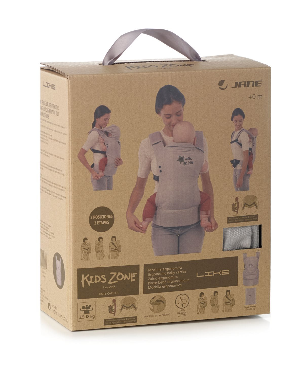 Jané Like Baby Backpack Carrier – Ergonomic Baby Carrier from Birth to 18kg