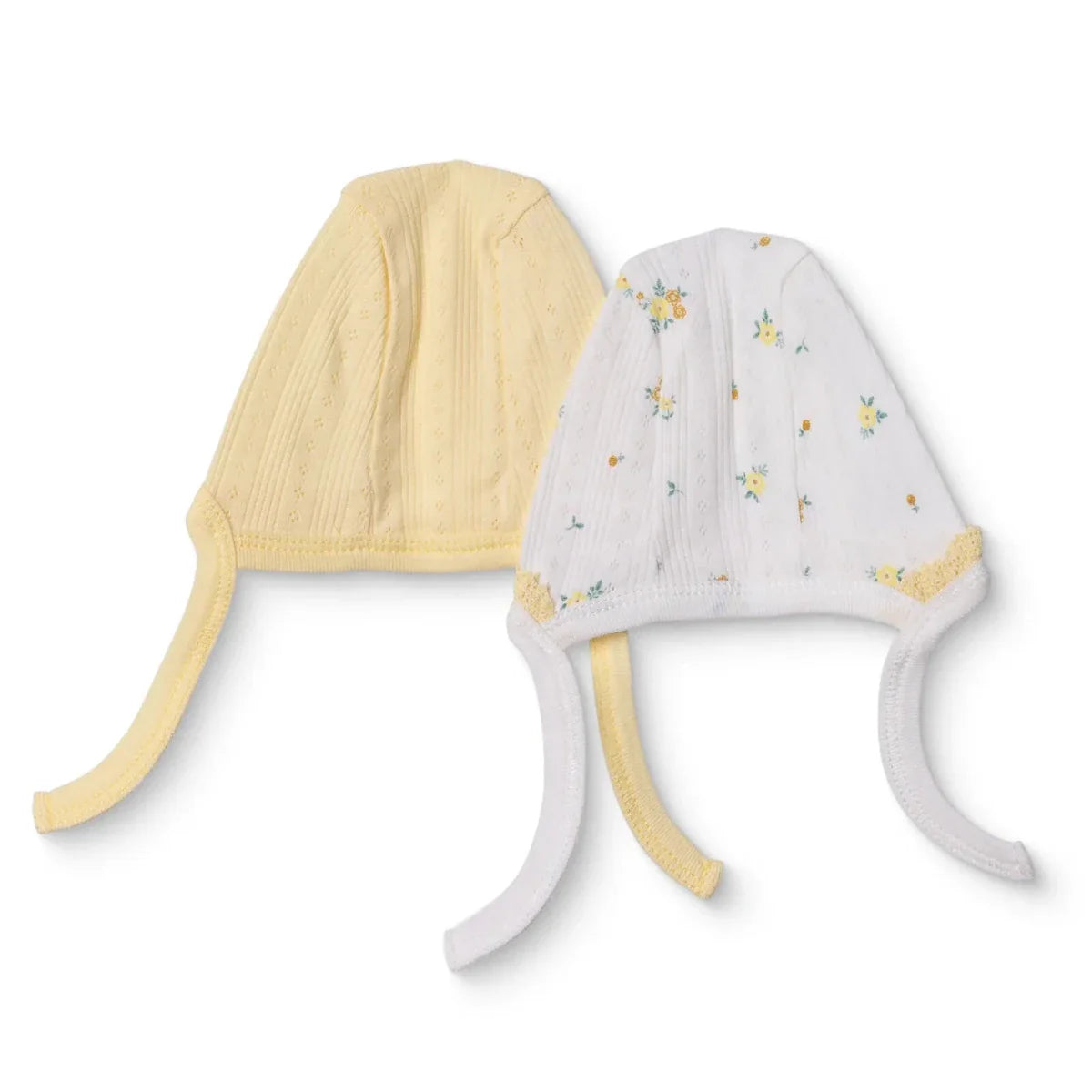 Bebetto Girls Hat Floral Print - Yellow
