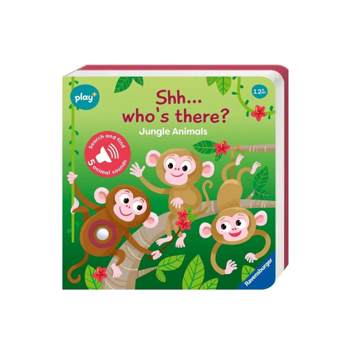 Play+ Shh... Who's there? Jungle Animals Book with Sounds
