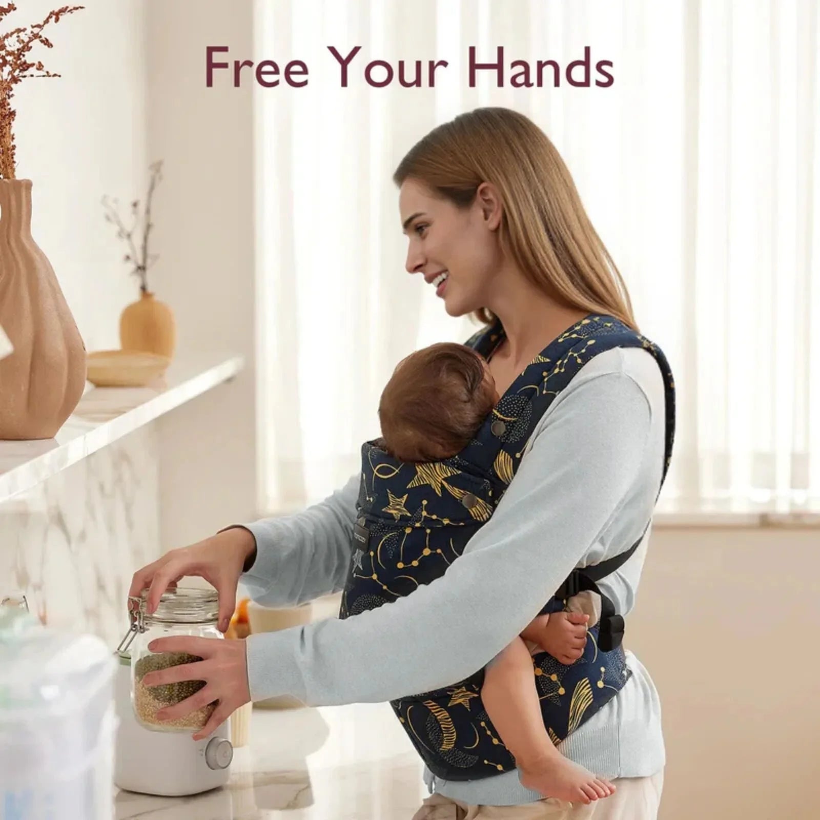 Momcozy Baby Carrier Newborn to Toddler Cotton - Starry Night
