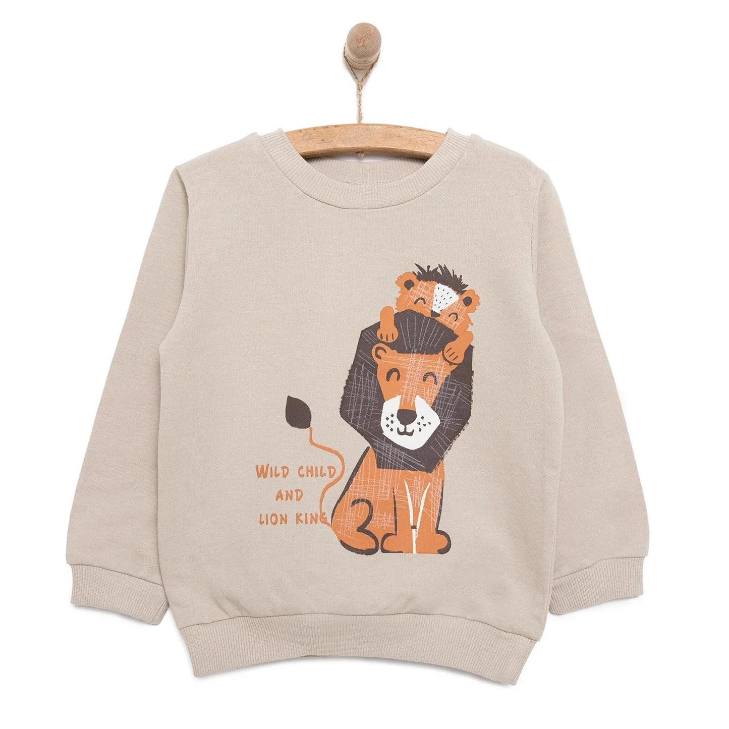 HelloBaby Basic Lion Sweatshirt - Mink