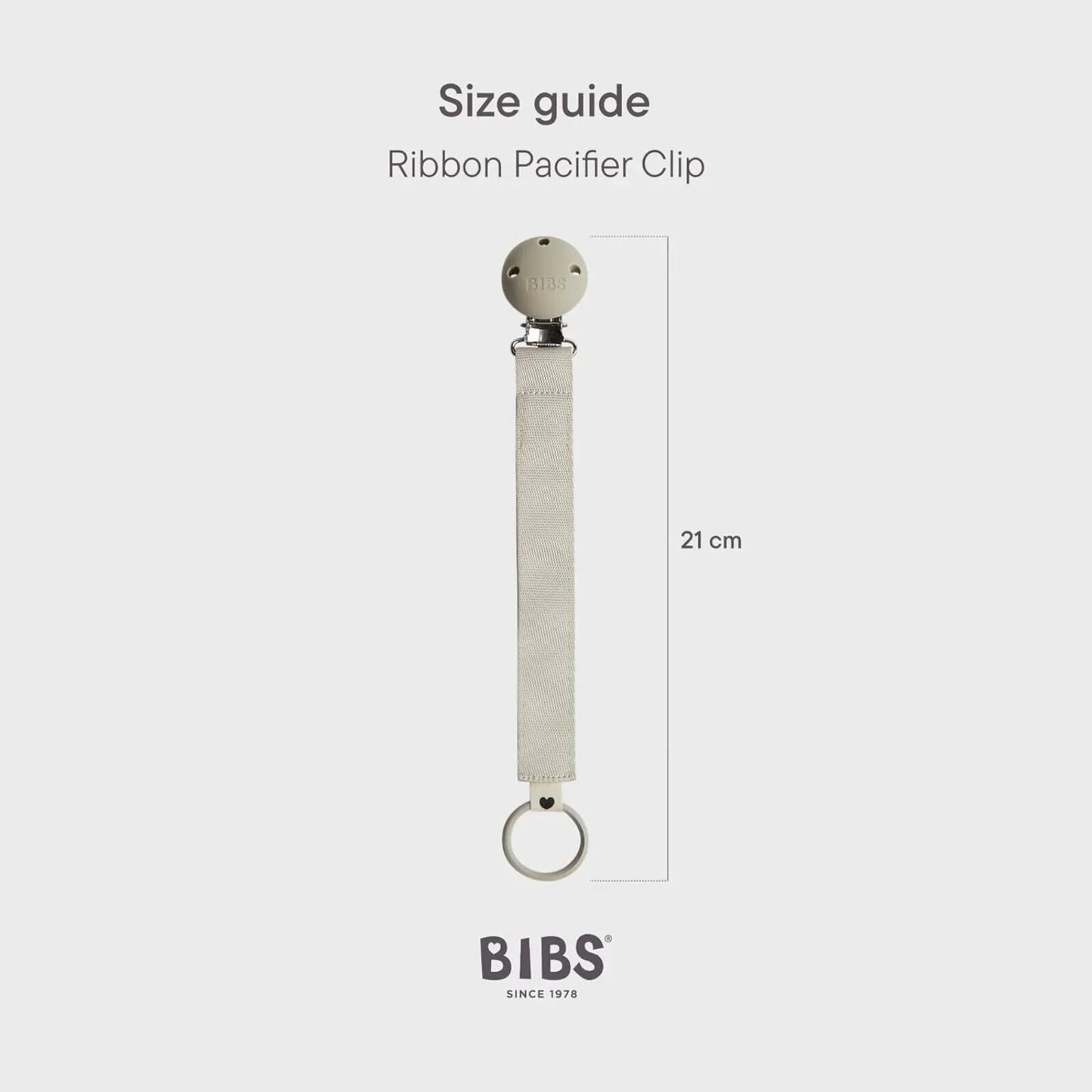BIBS Soother Clip Ribbon - Sand
