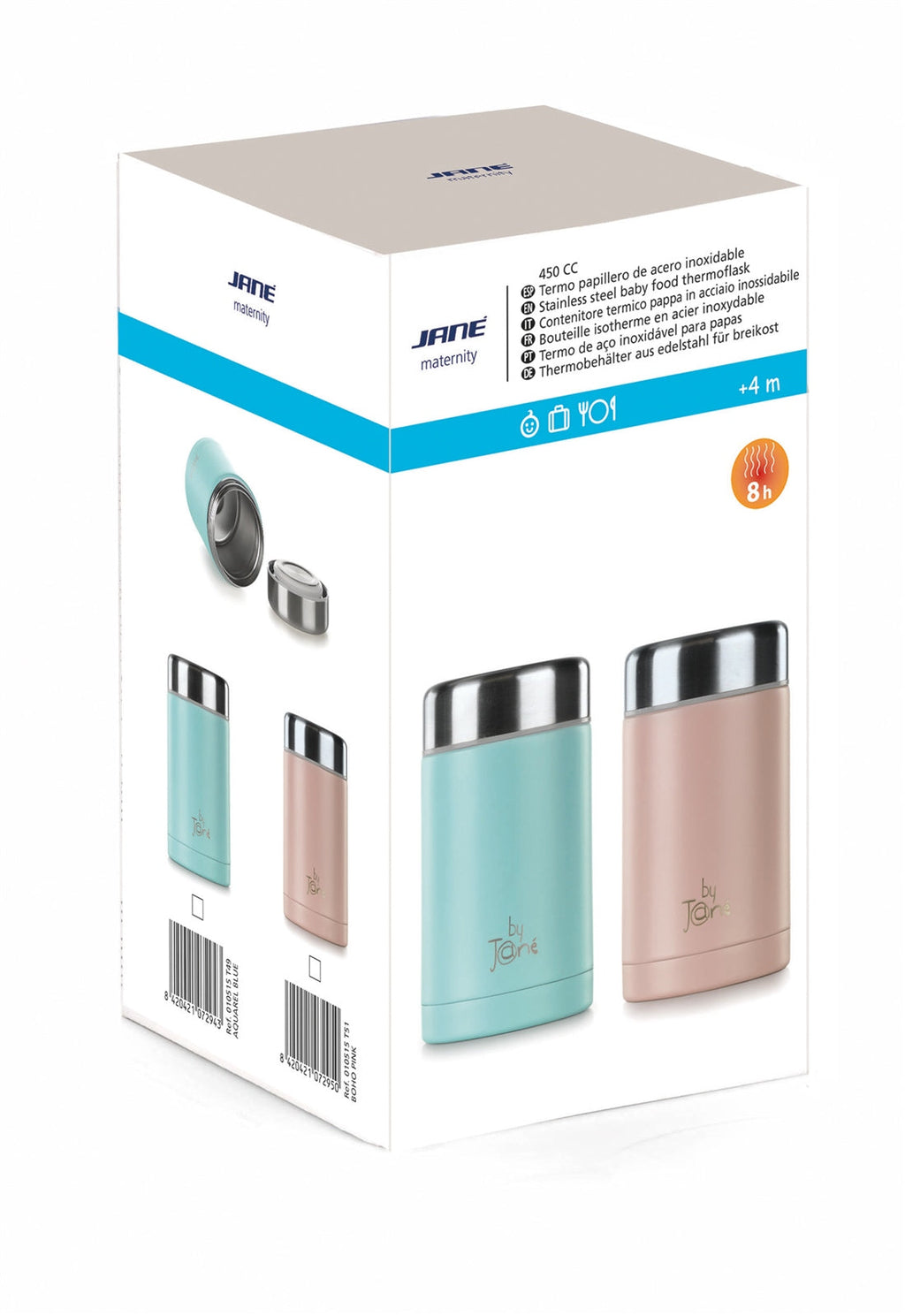 Stainless Steel Food Flask for Baby, 450cc, Hot or Cold for 8 Hours