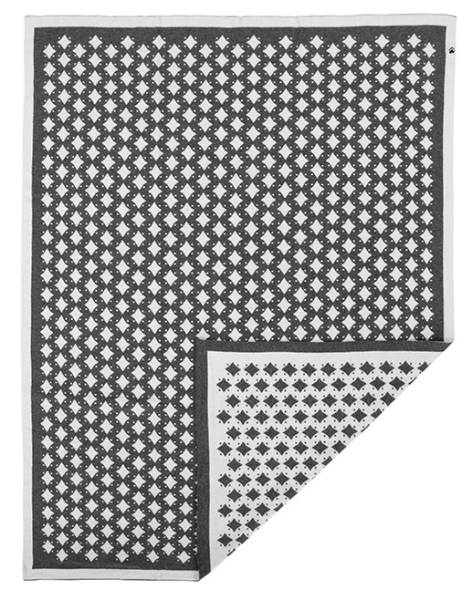 Noordi STAR Cotton baby Blanket 84 x 97 cm - Grey/White