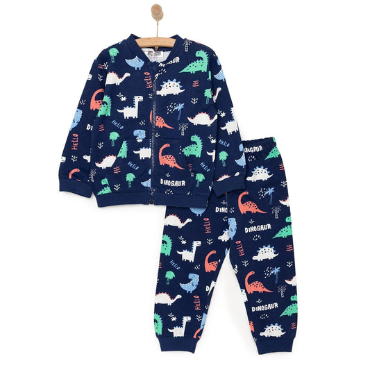 HelloBaby Basic Boy Dinosaur Patterned Jumpsuit - Printed