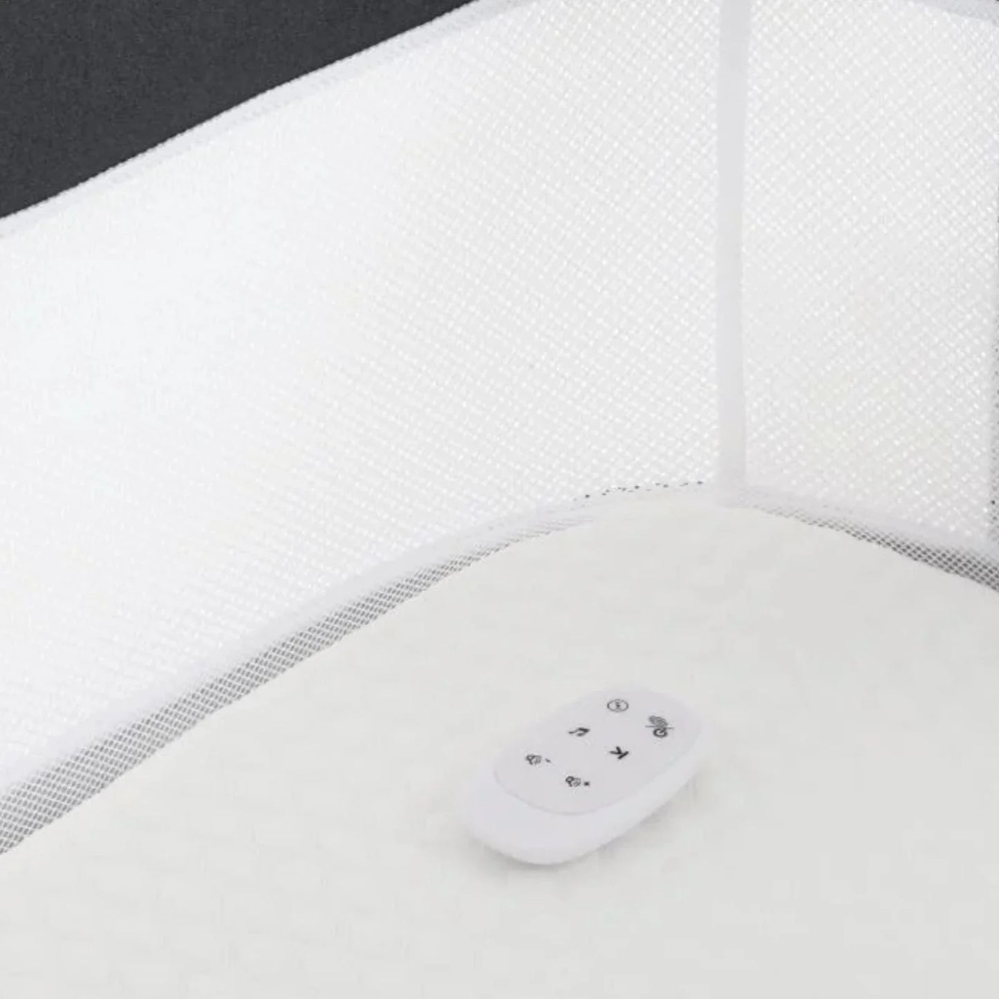 Oyster Wiggle Crib Co-Sleeper - Carbonite