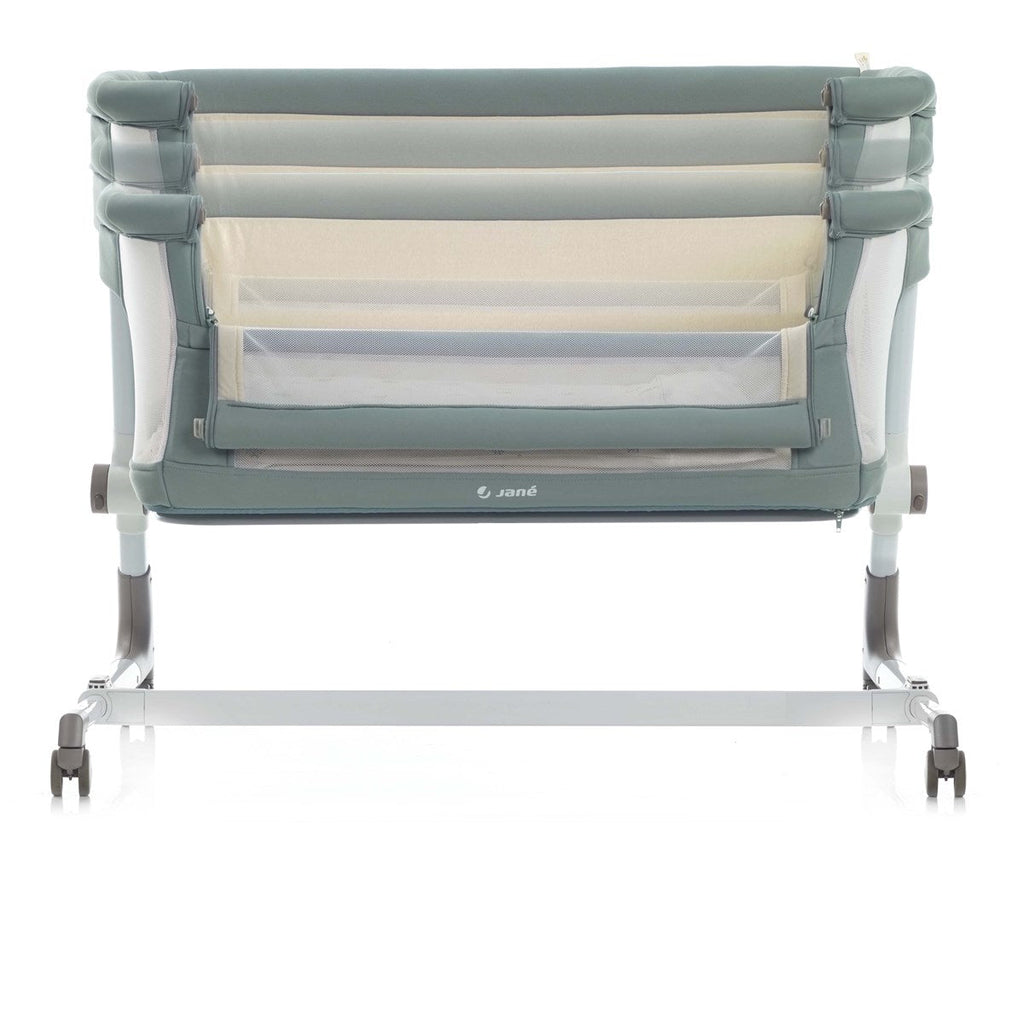 Jane Baby Side Crib + 4 Piece Bedding Set & Safety Mattress, Special Nature Edition