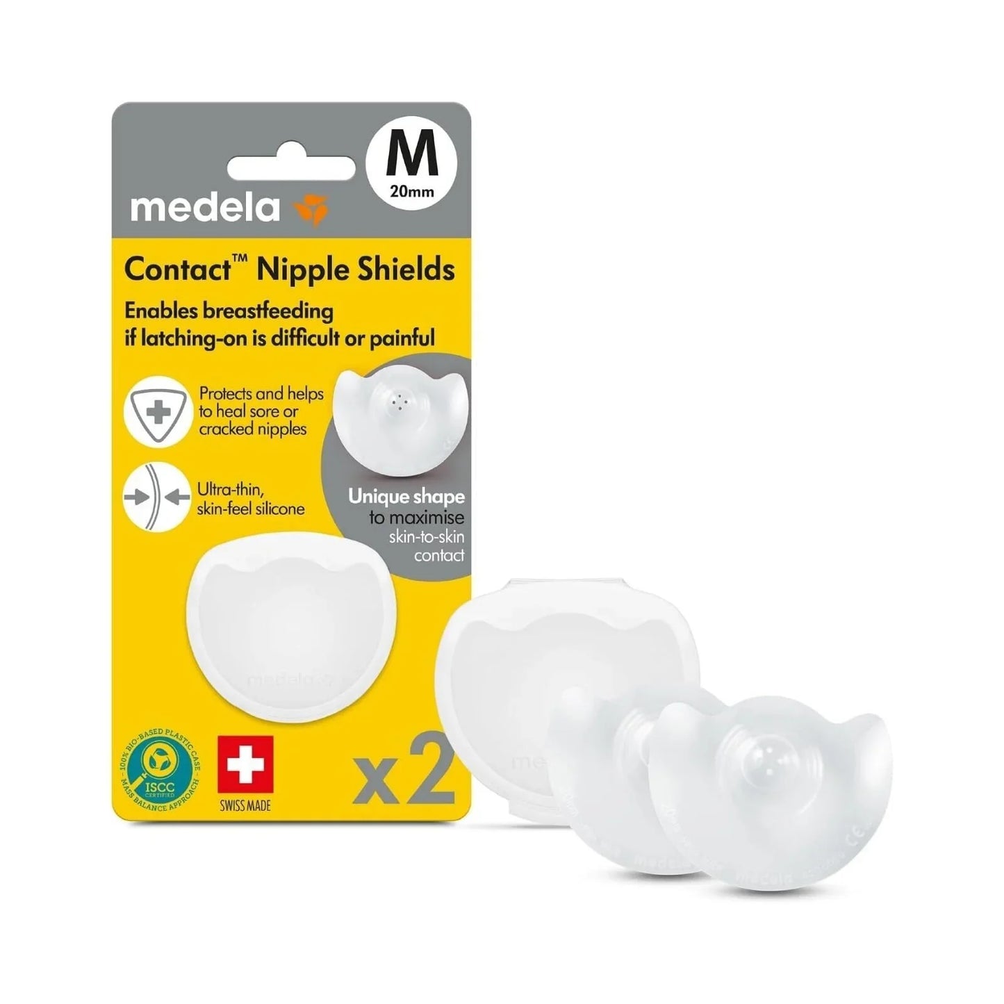 Medela Contact Nipple Shields (M) with Case Pack of 2