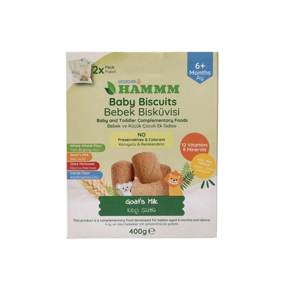 Hammm Baby Biscuits with Goat Milk 400g