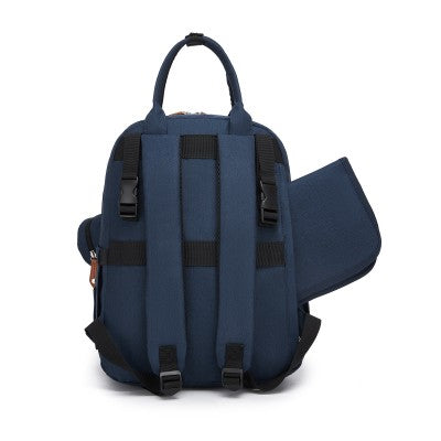 Kono Baby Changing Backpack With Changing Mat & Pacifier Pouch (Navy Blue) - BCK2615NY