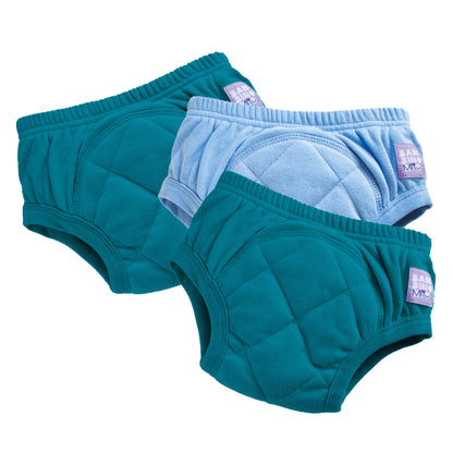 3 Pack Reusable Potty Training Pants in Mix Boy Blue - Enhanced Design
