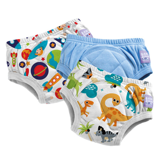 3 Pack Reusable Potty Training Pants in Combo Blue - Enhanced Design