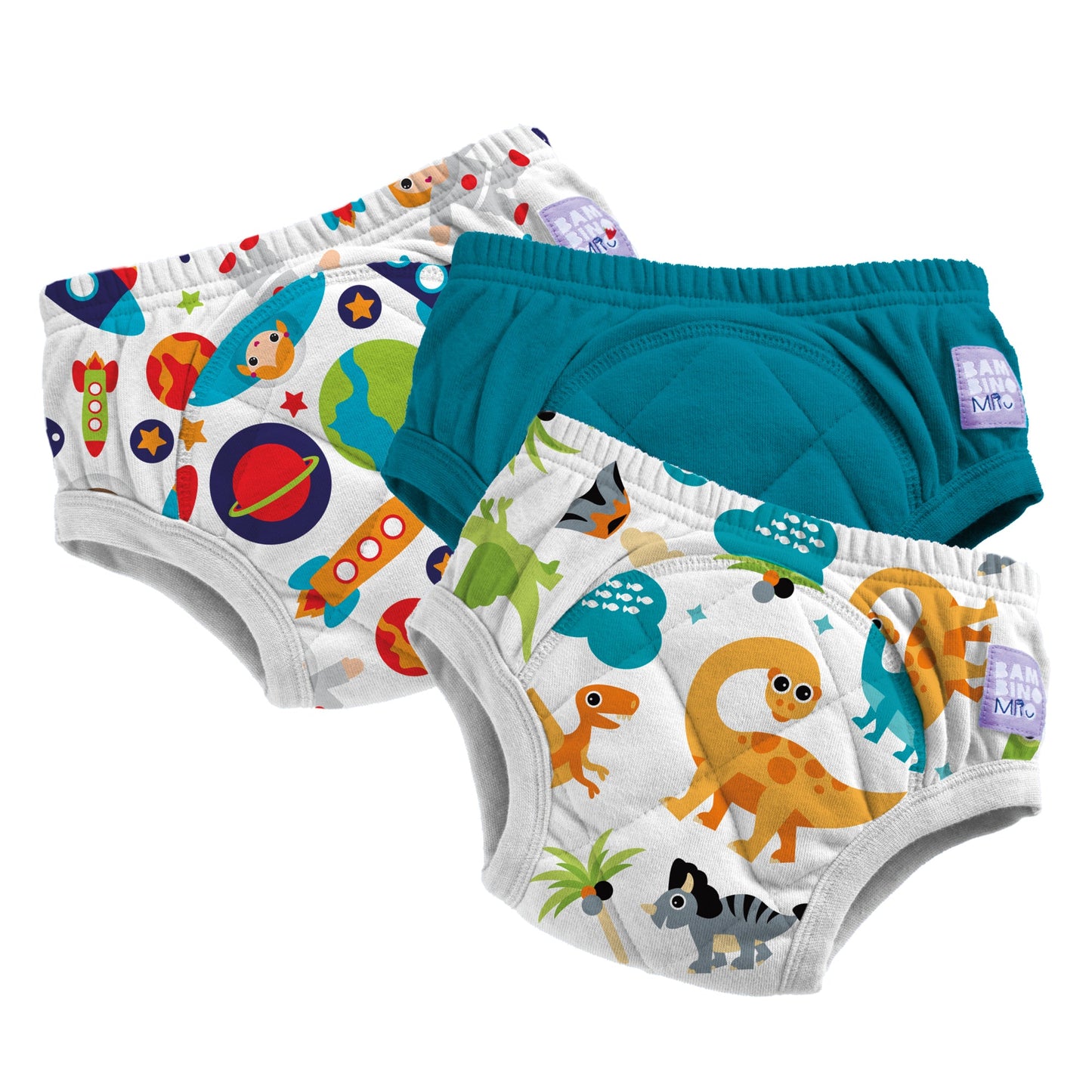 3 Pack Reusable Potty Training Pants in Combo Teal - Enhanced Design