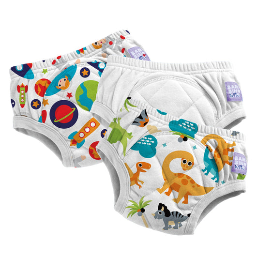 3 Pack Reusable Potty Training Pants in Combo White - Enhanced Design