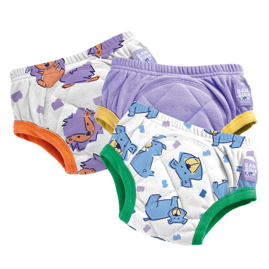 3 Pack Reusable Potty Training Pants in Bold Animals - Enhanced Design