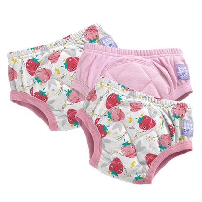 3 Pack Reusable Potty Training Pants in Strawberry Pink - Enhanced Design