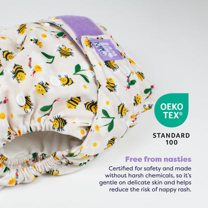The Essentials Reusable Nappy Bundle in Garden Party