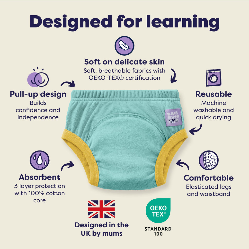 NEW: 3 Pack Reusable Potty Training Pants in Pink - Elite Design