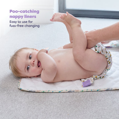 The Newborn Reusable Nappy Starter Bundle in Garden Party
