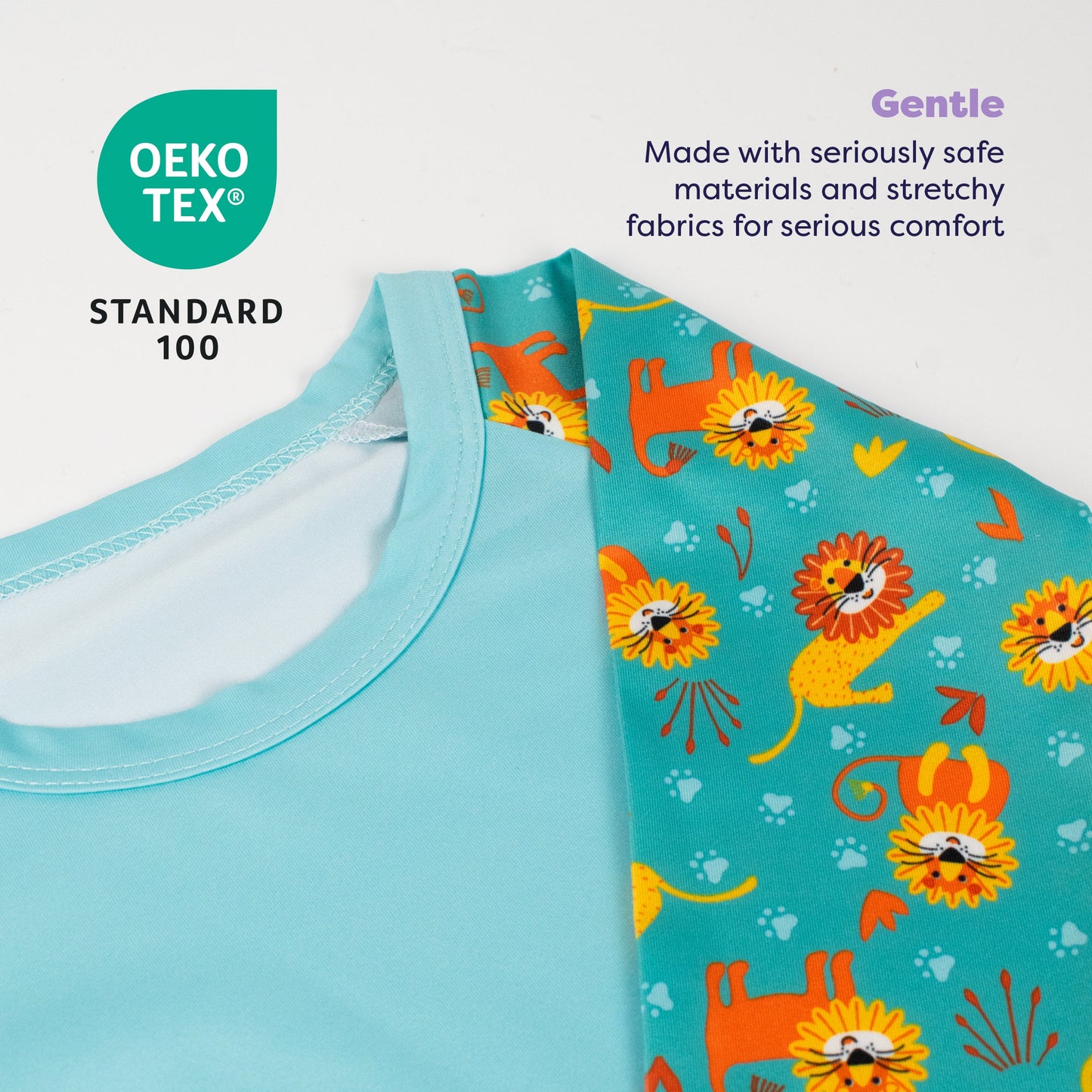 3 Piece Baby Swim Set with Swim Nappy, Swim top and Swim Hat in Cool Cats