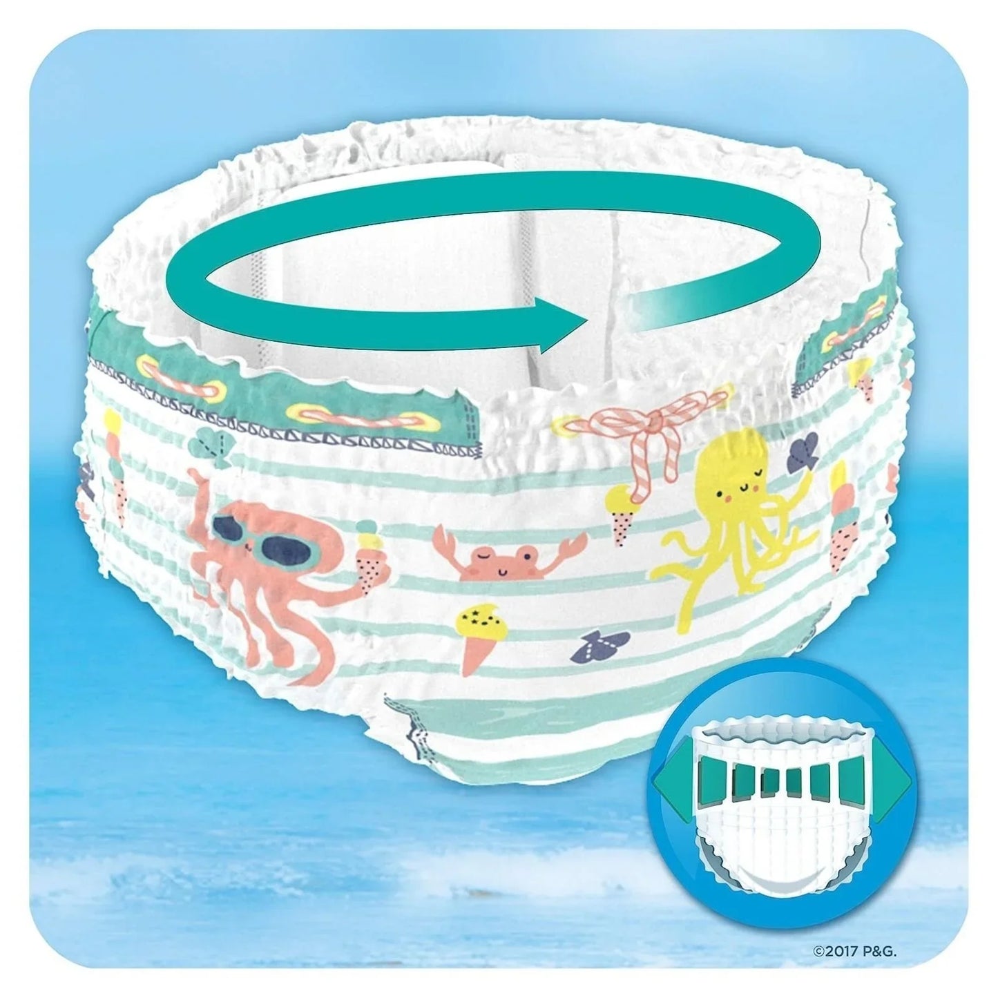 Pampers Splashers Baby Shark Size 3-4 - 12 nappies